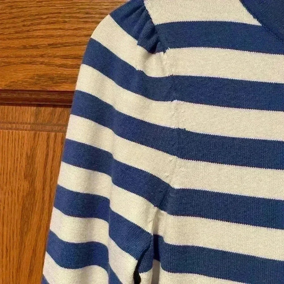 Milly Blue and White Striped Long Sleeved Sweater Dress Size Small - Picture 9 of 14